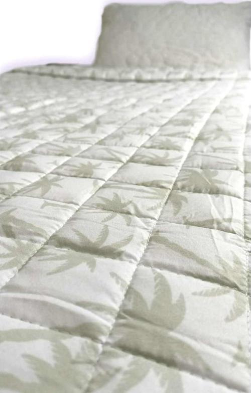 Palmiye Desenli Çift Taraflı 7kg 150x200 Ağır Yorgan/Battaniye