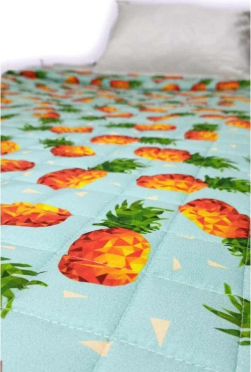 Ananas Desenli Çift Taraflı 7kg 150x200 Ağır Yorgan/Battaniye