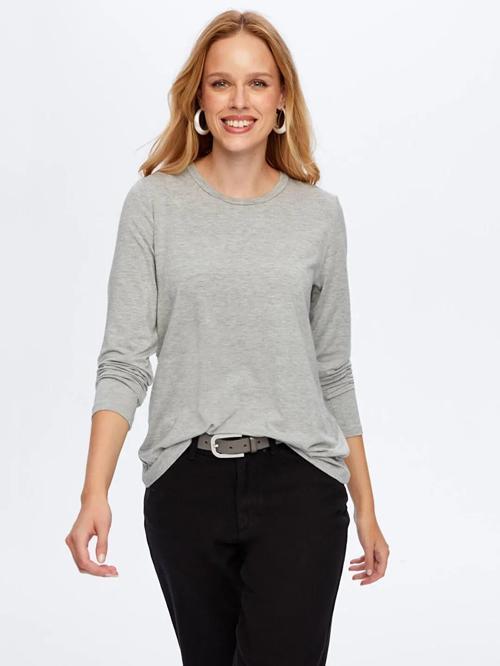 Yuvarlak Yaka Kadın Uzun Kol T-Shirt BW26TSH005