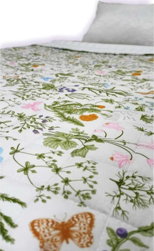 Çiçek Desenli Çift Taraflı 7kg 150x200 Ağır Yorgan/Battaniye