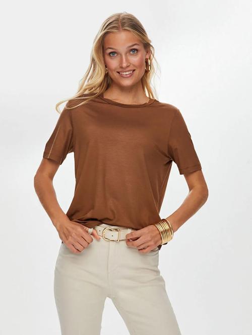 Yuvarlak Yaka Kısa Kol Kadın T-Shirt BS25TSH002