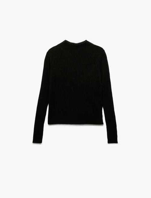 Regular Fit Hafif Dik Yaka Kadın Triko Kazak 6WAK90031HT