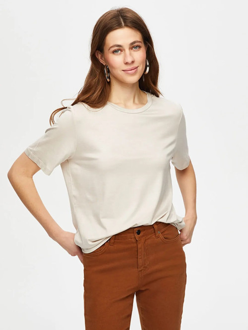 Yuvarlak Yaka Kısa Kol Kadın T-Shirt BS25TSH002