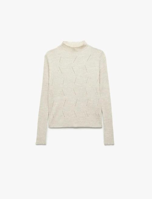 Regular Fit Hafif Dik Yaka Kadın Triko Kazak 6WAK90031HT