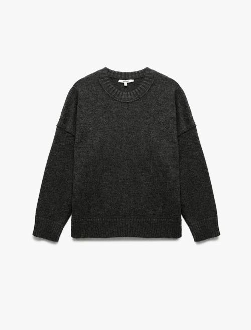 Bisiklet Yaka Triko Kadın Oversize Kazak 6WAK90177HT