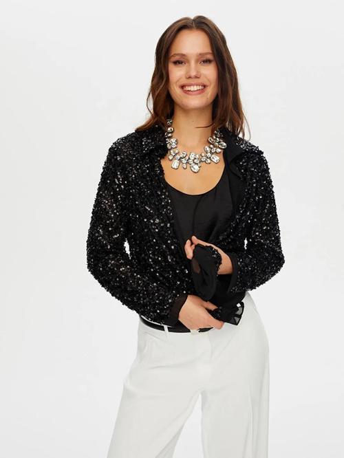 Şifon Garnili Payetli Kadın Abiye Ceket W26CKT002