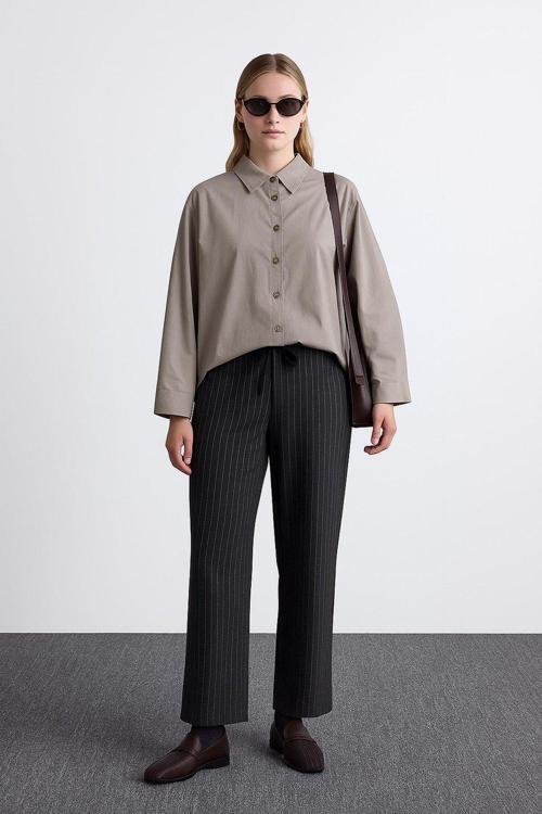 Çizgili Kadın Pantolon 25K0393K1