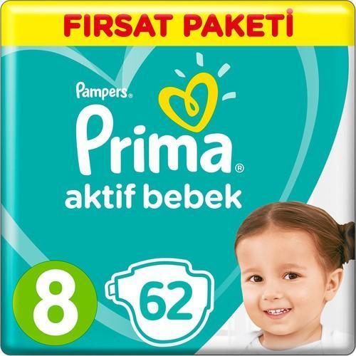 Bebek Bezi Aktif Bebek 8 Beden 17+ Kg 2*31 62