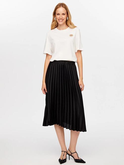 Pilise Saten Kadın Uzun Etek W26ETK005