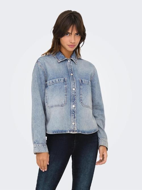 Onlcassie Ls Ovs Kadın Denim Gömlek 15329891