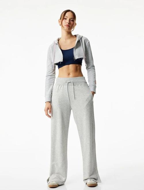 Beli Lastikli Geniş Paça Kadın Eşofman Altı 6WAK40184NK