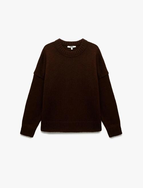 Bisiklet Yaka Triko Kadın Oversize Kazak 6WAK90177HT