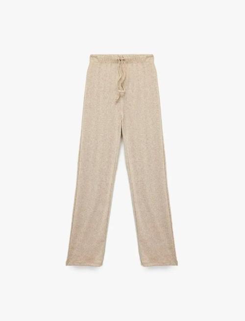 Rahat Kesim Viskon Karışımlı Beli Bağlamalı Kadın Eşofman Altı 6WLK40092MK