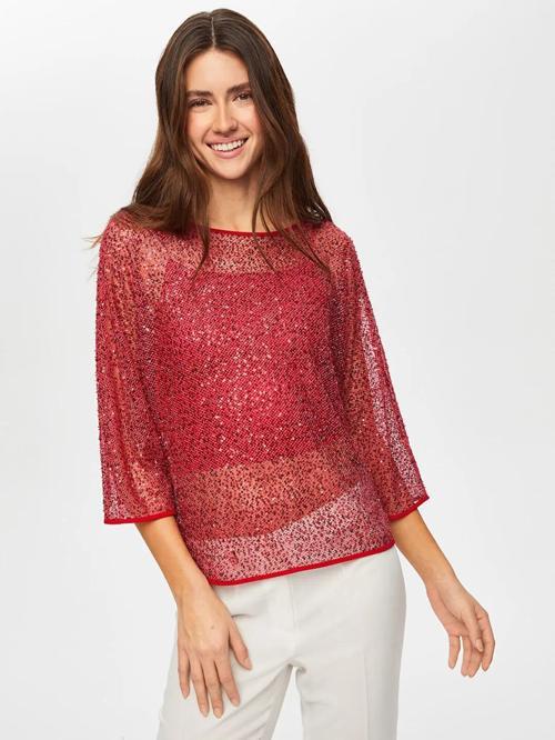 Payet Detaylı Kayık Yaka Kadın Abiye Bluz US25BLZ001