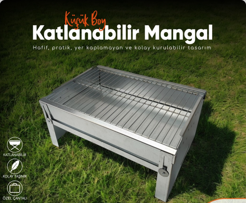 MİRAÇ 40X30CM KATLANIR MANGAL ÇANTALI LAZER KESİM KÜÇÜK BOY