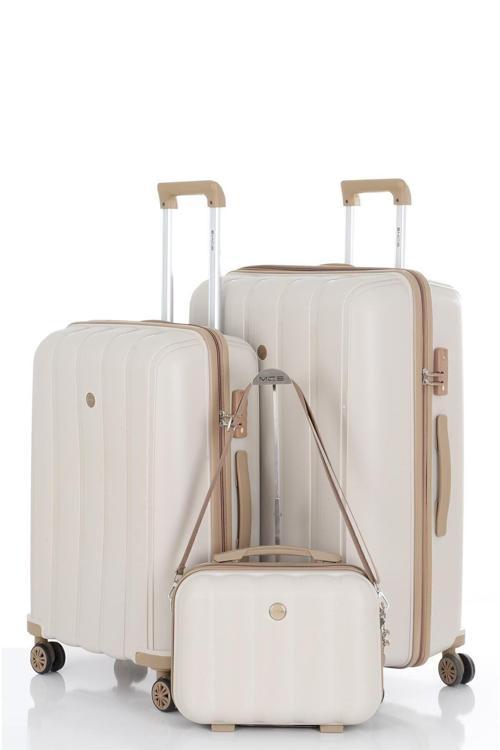 Polipropilen 3'lü Valiz Seti Büyük & Orta & Makyaj V305