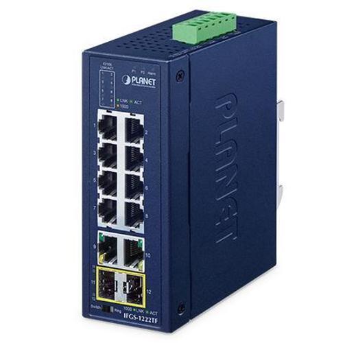 PL-IFGS-1222TF 8 Port 100Mbps 4 Port SFP Industrial Ethernet Switch