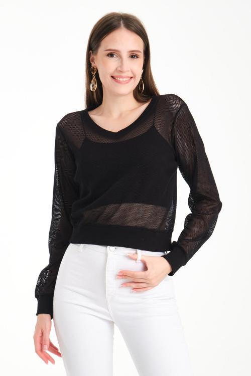 V Yaka Petek File Bluz