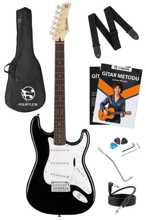 Atlas EG-1000 Gül Klavye Strat Kasa SSS Elektro Gitar Seti