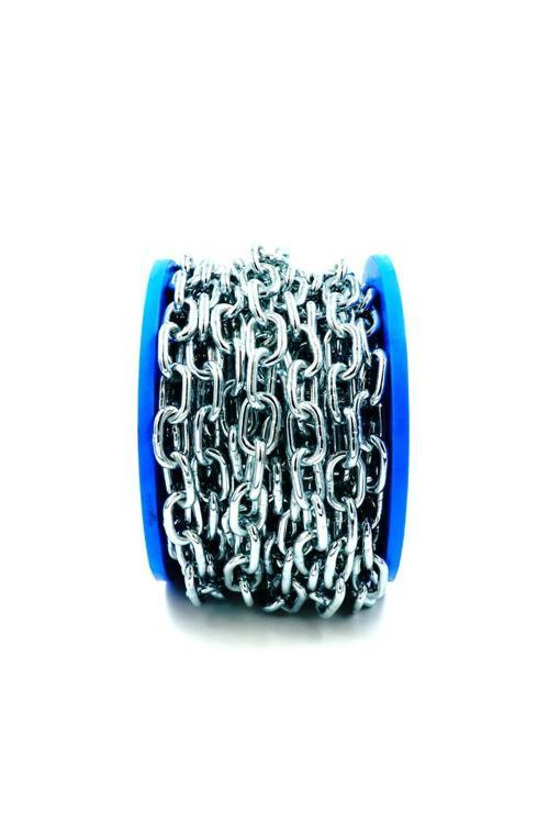 Galvaniz Zincir 8Mm Makaralı Düz Zincir 5 Metre