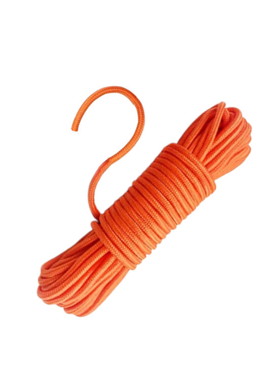 Turuncu Renkli İskota Halat İp 10 Mm 10 Metre Yelken Mandar Halatı