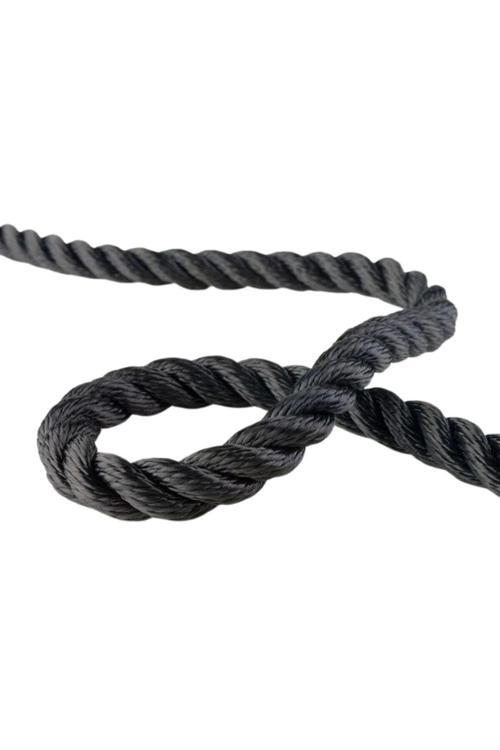 14 Mm Yüzen Halat 3 Kollu Batmaz Halat Siyah 10 Metre