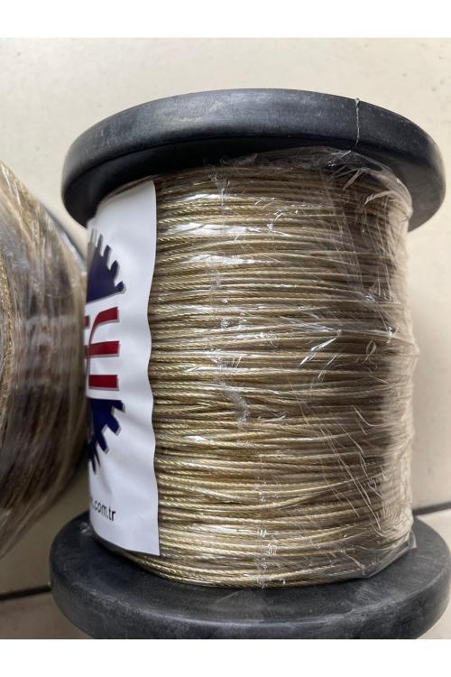 Pvc Izoleli Çelik Tel Halat 5 Mm 200 Metre Kurutmalık Sera Mutfak Bahçe Kamp