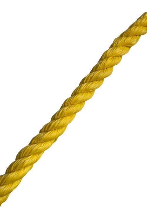 16 Mm Yüzen Halat 3 Kollu Batmaz Halat Sarı 10 Metre