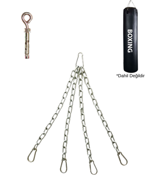 Boks Kum Torbası Tavana Asma Seti Aparatı 4 kollu Zincir Askı