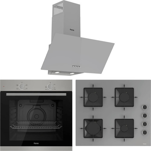 XE61MDV - SS208 - D088 4 Prog. Mekanik Statik XL 78 Litre Ankastre Set - Gri