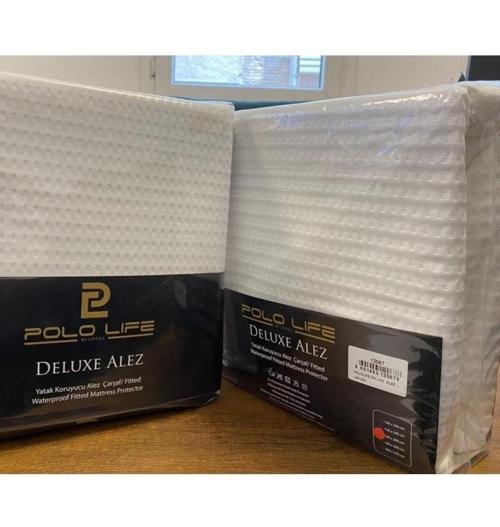 Jakarlı Örme Kumaş Delux Full Lastikli Sıvı Geçirmez Çift Kişilik Alez (160x200)