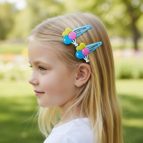 Balon Figürlü Kız Çocuk Çıtçıtlı Toka