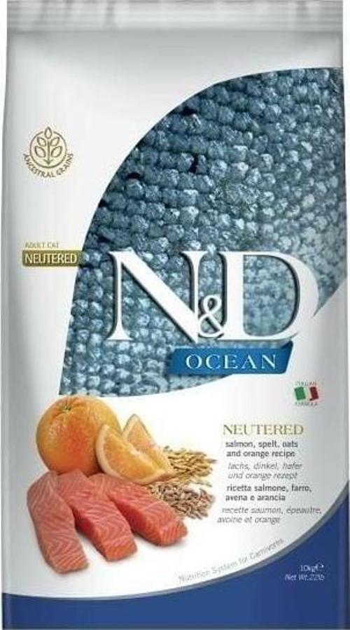 N_D Düşük Tahıllı Somonlu Kısırlaştırılmış Kedi Maması 10Kg