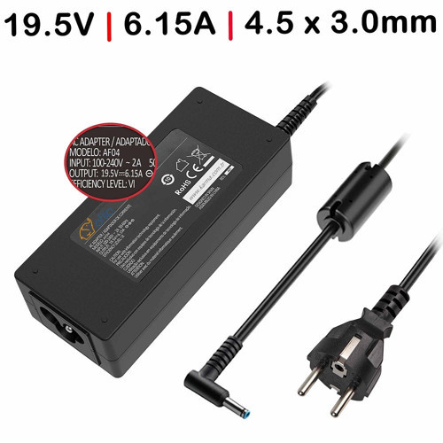Hp uyumlu 19.5V 6.15A 120W (4.5*3.0mm) Notebook Adaptör - Mavi Uc / CMADP029