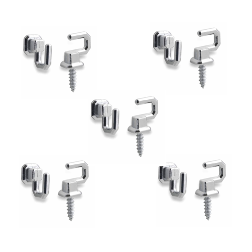 10 Adet Osena Anahtar Askısı Kanca Metal Krom Kod: 4147