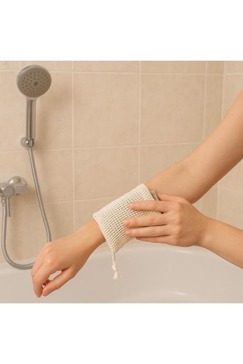 File Duş Lifi Banyo Sabun Kesesi Yumuşak Pamuklu File 5'li Set