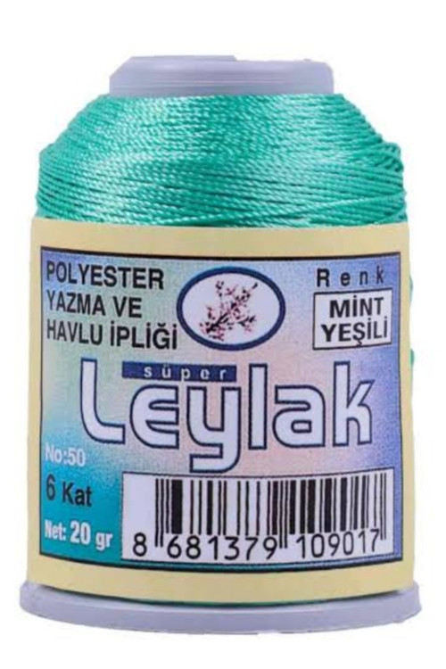 Polyester Yazma Ve Havlu İpliği Mint Yeşili