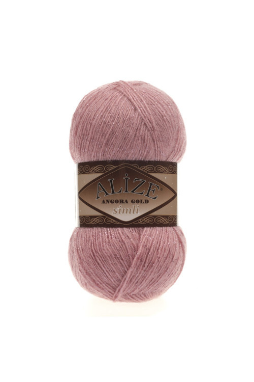 Angora Gold Simli 144 Koyu Pudra El Örgü Ipi 100 Gr.