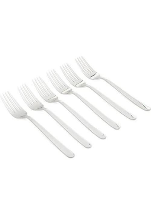 Kristal 6'lı Yemek Çatalı Paslanmaz Çelik Ar515988