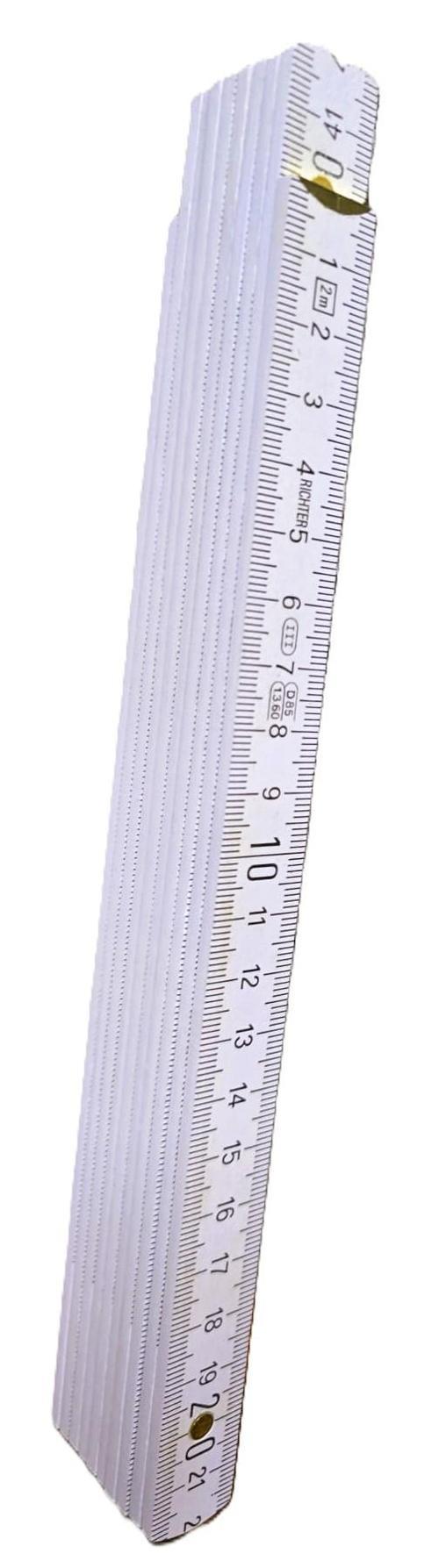 Richter Ağaç-ahşap Kırma/Katlanır Metre 2 Mt - Beyaz