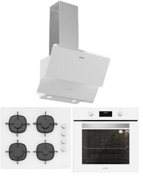 Beyaz Ankastre Set (CS5700E6W01 Ocak/S2-BO6502W02 Fırın/3490 Oslo Davlumbaz)