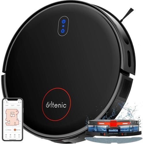 D6S Robot Vacuum Cleaner, Vibration Mopping, 3000PA Strong Suction, Super Slim, App Control, Ideal For Pet Hair, Hard Fl