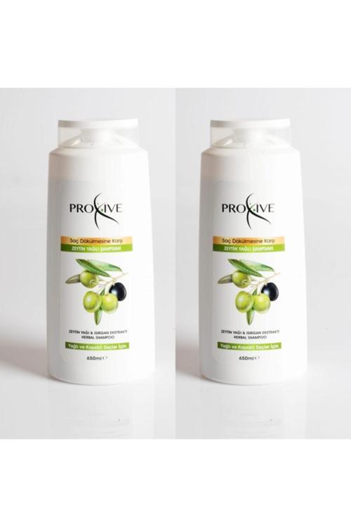 Saç Dökülmesi Karşıtı Tuzsuz Zeytin Yağlı Şampuan 650 Ml 2'Li