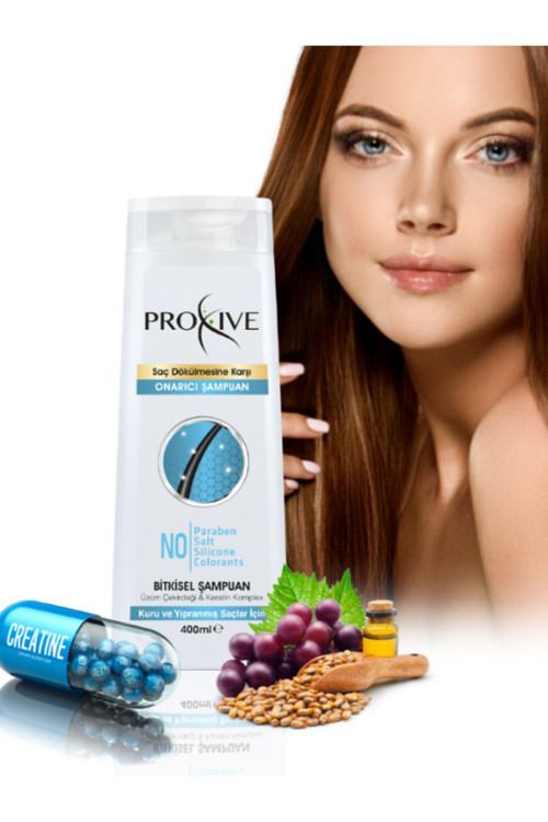 Tuzsuz Parabensiz Silikonsuz Boyasız Bitkisel Onarıcı Keratin Şampuanı 400 Ml