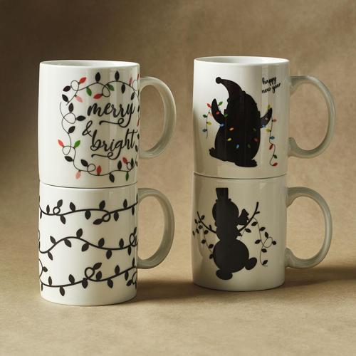 New Year Yılbaşı Twinkle 4 Kişilik Kupa Seti 340 ml