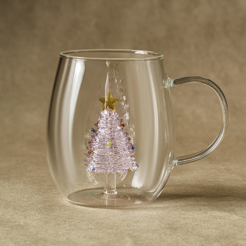 New Year Yılbaşı Pink Pine Tree Kupa 440 ml