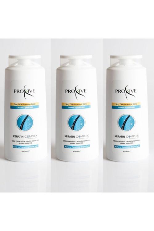 Tuzsuz Parabensiz Silikonsuz Boyasız Keratin Complex Onarıcı Şampuan 650 Mm X 3 Lü Avantaj