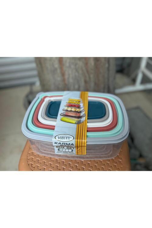 0288 Derin Dondurucu Ve Buzdolabı Saklama Kabı 6' Lü Set (Gıda Temasına Uygun)