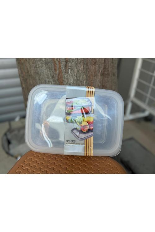 0509 Derin Dondurucu Ve Buzdolabı Saklama Kabı 3' Lü Set 2000 Ml (Gıda Temasına Uygun)