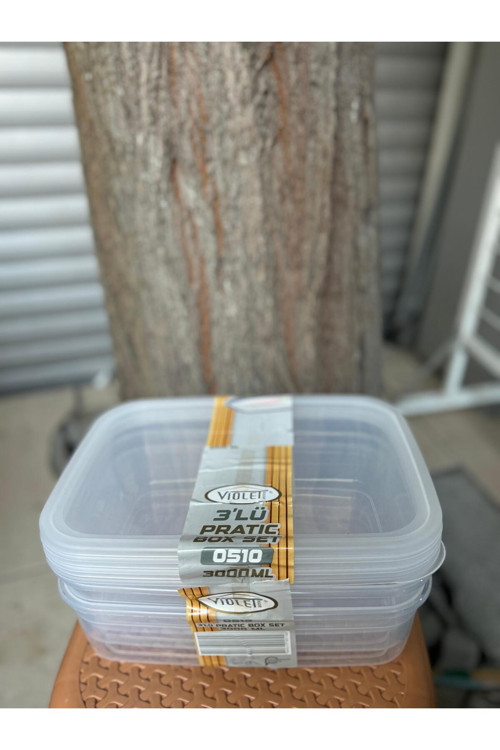 0510 Derin Dondurucu Ve Buzdolabı Saklama Kabı 3' Lü Set (Gıda Temasına Uygun)